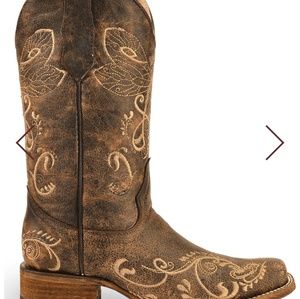 Brown cowboy boots